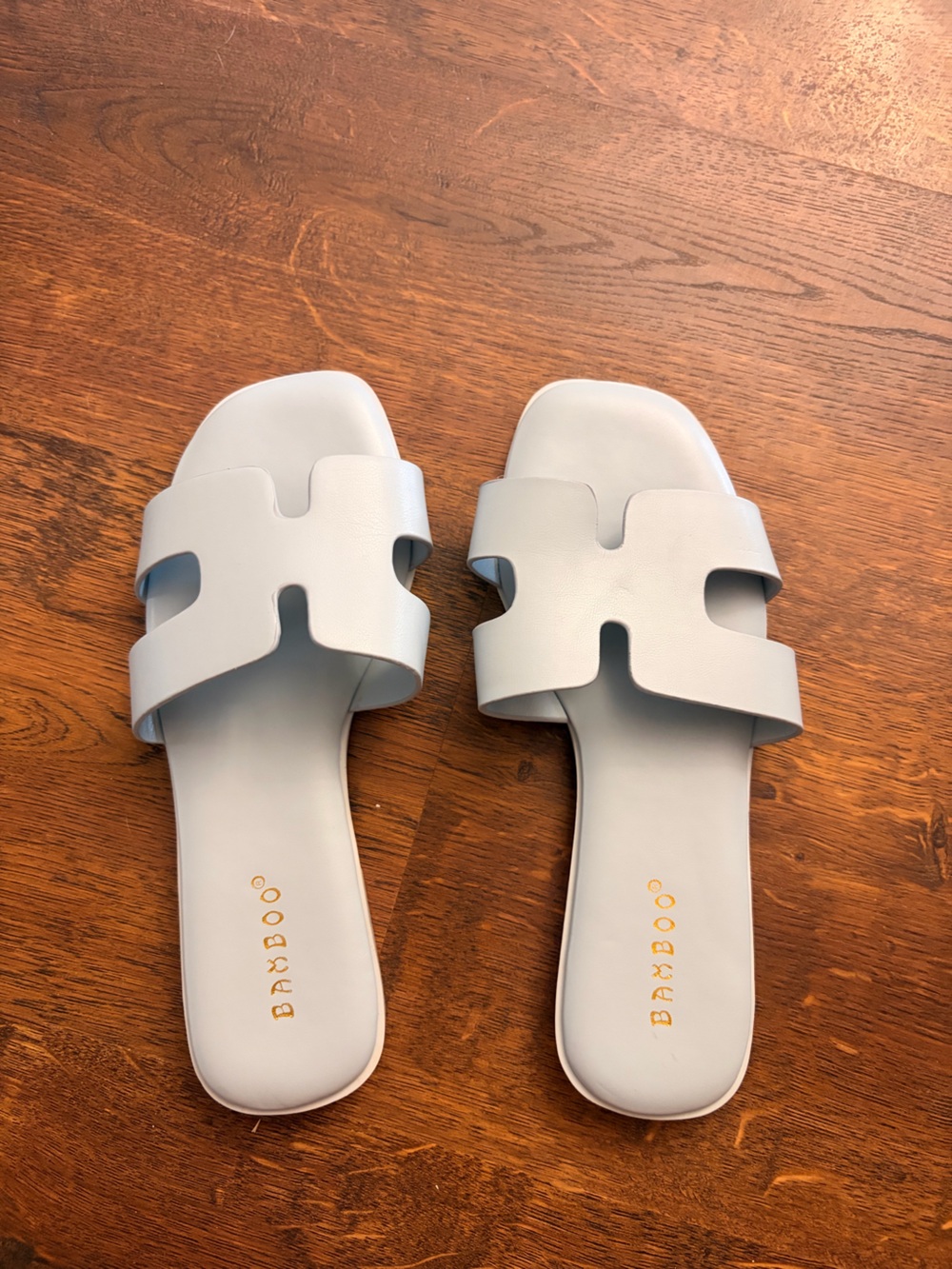 Women's Light Blue Slide Sandals